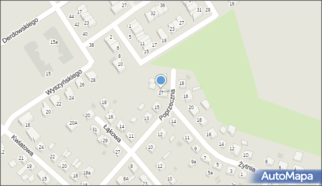 Starogard Gdański, Poprzeczna, 17, mapa Starogard Gdański