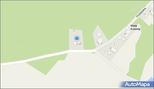 Starościn, Podlaska, 1, mapa Starościn