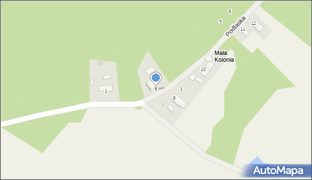 Starościn, Podlaska, 5, mapa Starościn