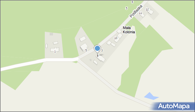 Starościn, Podlaska, 8, mapa Starościn