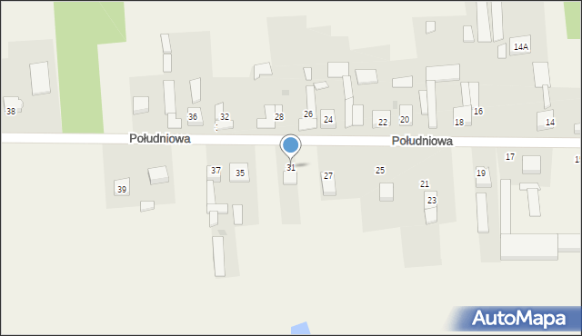 Stary Cykarzew, Południowa, 31, mapa Stary Cykarzew