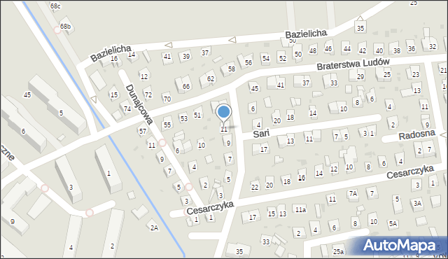 Stary Sącz, Powstańców Chochołowskich, 11, mapa Stary Sącz