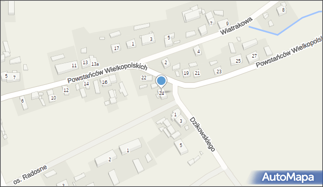 Stary Tomyśl, Powstańców Wielkopolskich, 24, mapa Stary Tomyśl