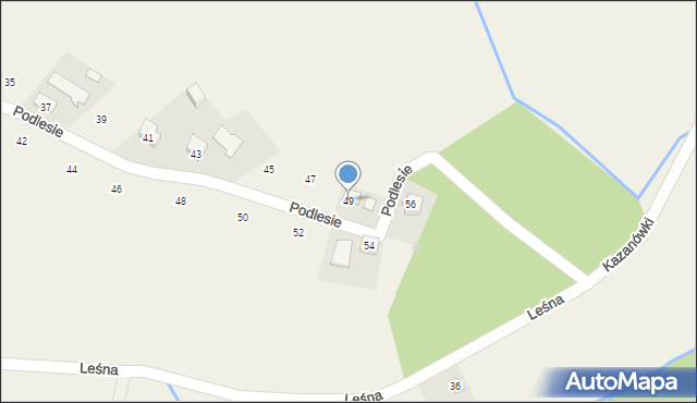 Staszkówka, Podlesie, 49, mapa Staszkówka