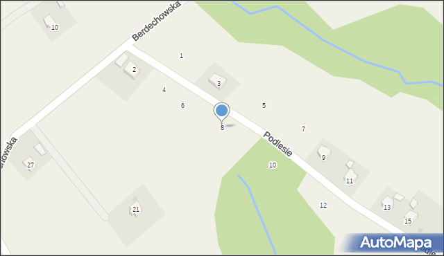 Staszkówka, Podlesie, 8, mapa Staszkówka