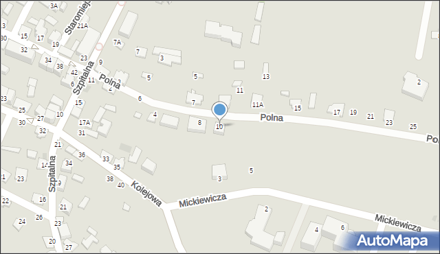Staszów, Polna, 10, mapa Staszów