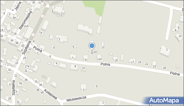 Staszów, Polna, 11, mapa Staszów