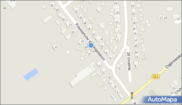 Stęszew, Powstańców Wielkopolskich, 17, mapa Stęszew