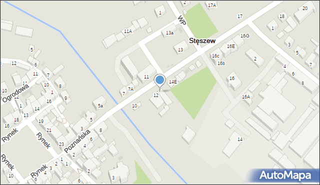Stęszew, Poznańska, 14, mapa Stęszew