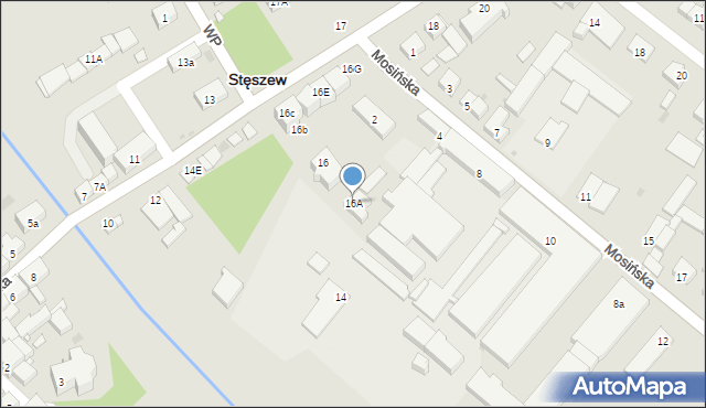 Stęszew, Poznańska, 16A, mapa Stęszew