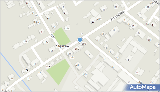 Stęszew, Poznańska, 16F, mapa Stęszew