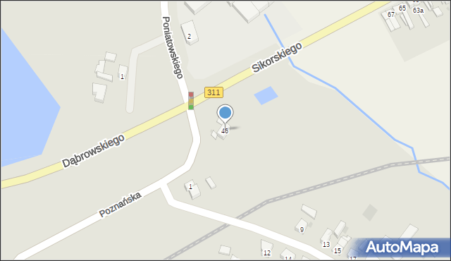 Stęszew, Poznańska, 46, mapa Stęszew