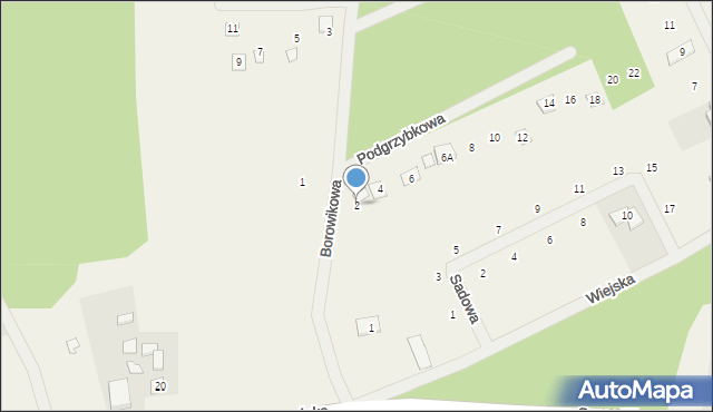 Stęszewko, Podgrzybkowa, 2, mapa Stęszewko