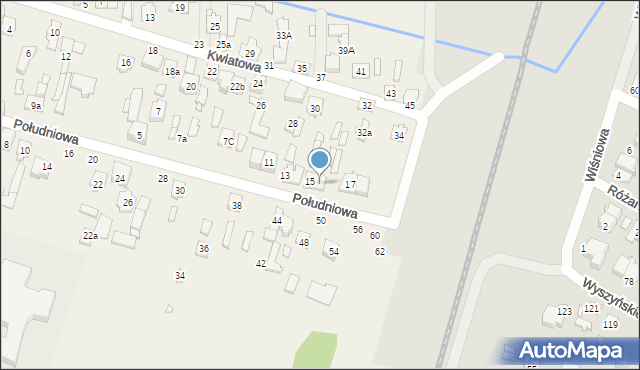 Stojadła, Południowa, 15a, mapa Stojadła