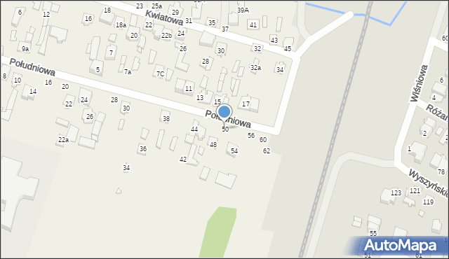 Stojadła, Południowa, 50, mapa Stojadła