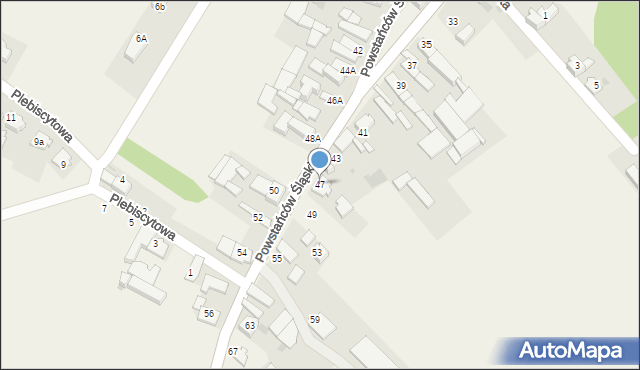 Stradunia, Powstańców Śląskich, 47, mapa Stradunia