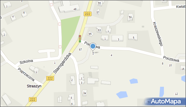 Straszyn, Pocztowa, 2, mapa Straszyn