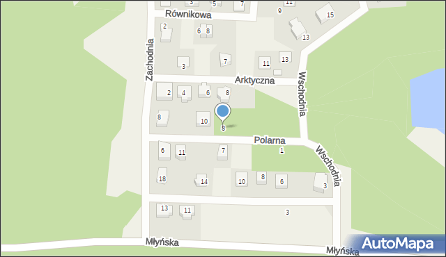 Straszyn, Polarna, 8, mapa Straszyn