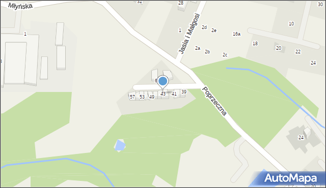 Straszyn, Poprzeczna, 43, mapa Straszyn