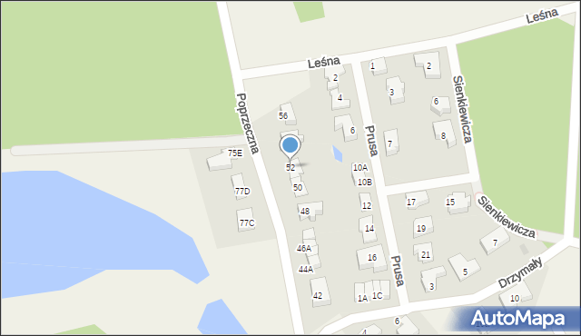 Straszyn, Poprzeczna, 52, mapa Straszyn