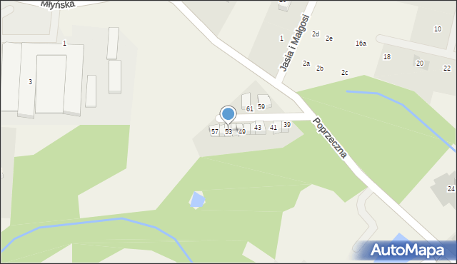 Straszyn, Poprzeczna, 53, mapa Straszyn