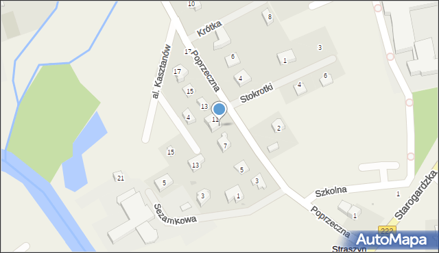 Straszyn, Poprzeczna, 9, mapa Straszyn