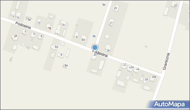 Strawczyn, Podosina, 10, mapa Strawczyn