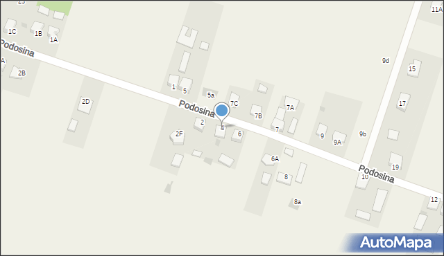 Strawczyn, Podosina, 4, mapa Strawczyn