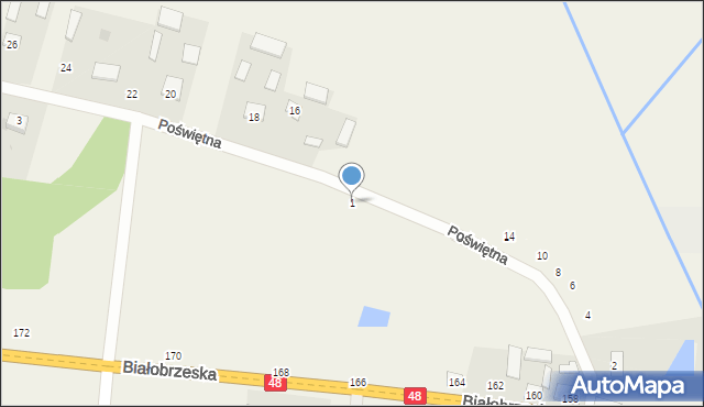 Stromiec, Poświętna, 1, mapa Stromiec