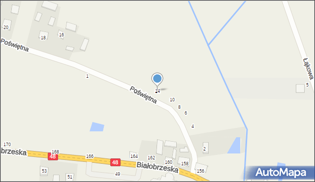 Stromiec, Poświętna, 14, mapa Stromiec