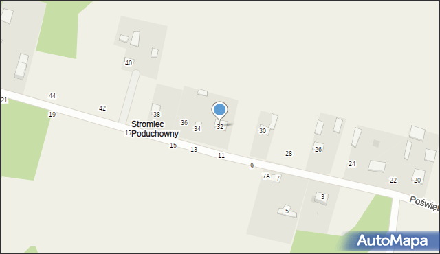 Stromiec, Poświętna, 32, mapa Stromiec