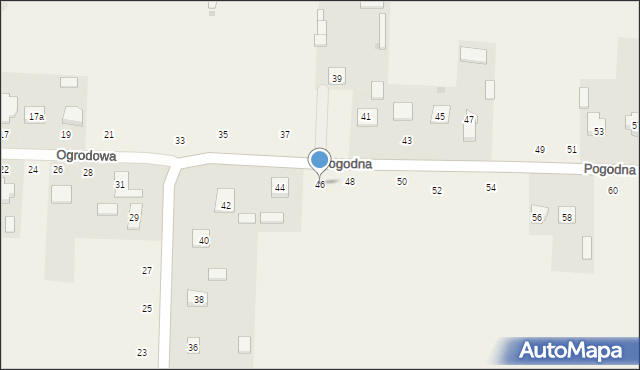 Stróża-Kolonia, Pogodna, 46, mapa Stróża-Kolonia