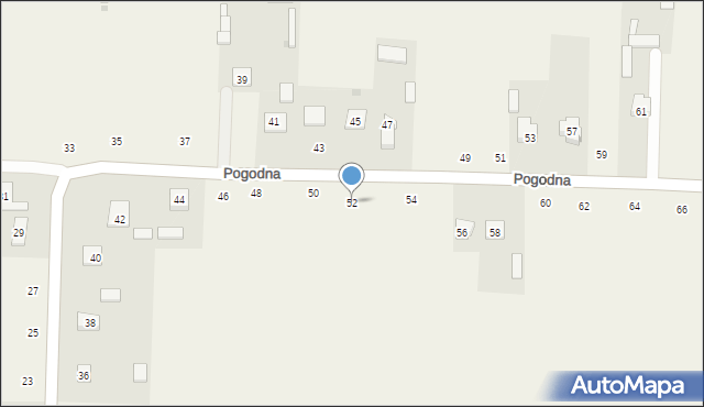 Stróża-Kolonia, Pogodna, 52, mapa Stróża-Kolonia