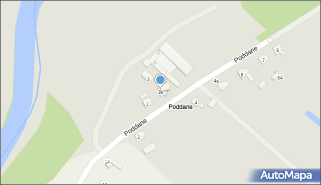 Strumień, Poddane, 3a, mapa Strumień