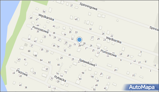 Strykowo, Pomostowa, 19, mapa Strykowo