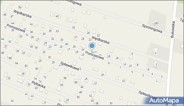 Strykowo, Pomostowa, 22, mapa Strykowo