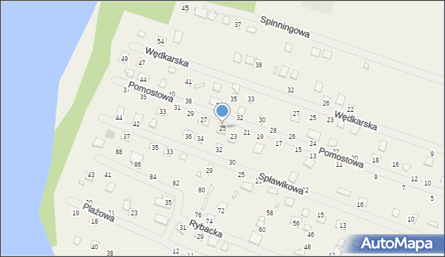 Strykowo, Pomostowa, 25, mapa Strykowo