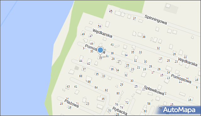 Strykowo, Pomostowa, 33, mapa Strykowo