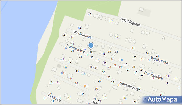 Strykowo, Pomostowa, 38, mapa Strykowo