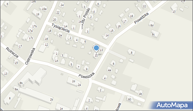 Strzałkowo, Powidzka, 11, mapa Strzałkowo