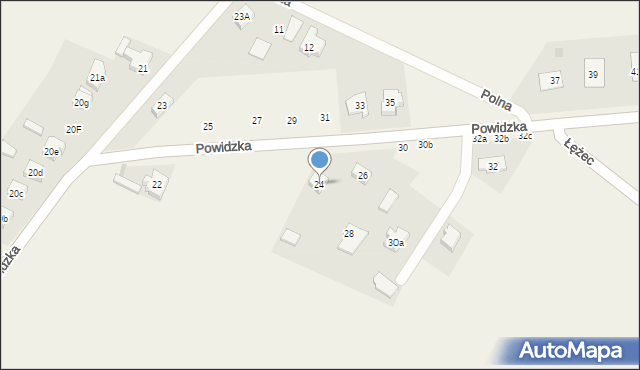 Strzałkowo, Powidzka, 24, mapa Strzałkowo