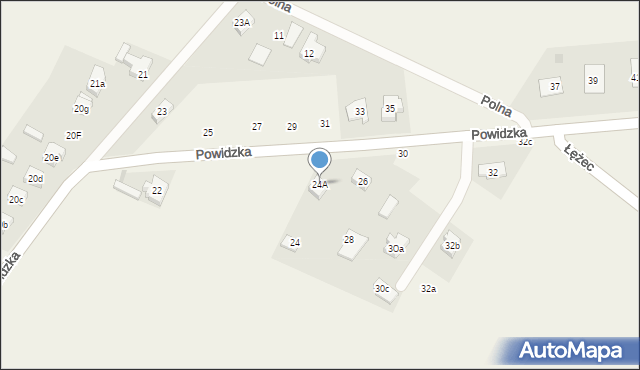 Strzałkowo, Powidzka, 24A, mapa Strzałkowo