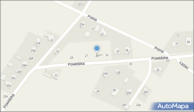 Strzałkowo, Powidzka, 29, mapa Strzałkowo