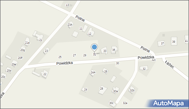 Strzałkowo, Powidzka, 31, mapa Strzałkowo