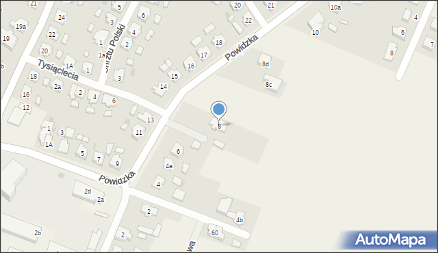 Strzałkowo, Powidzka, 8, mapa Strzałkowo