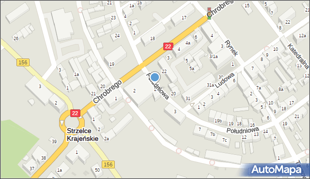 Strzelce Krajeńskie, Południowa, 2, mapa Strzelce Krajeńskie