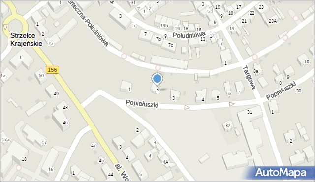 Strzelce Krajeńskie, Popiełuszki Jerzego, bł. ks., 2, mapa Strzelce Krajeńskie