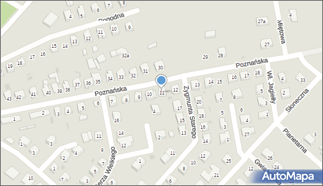 Strzelce Krajeńskie, Poznańska, 11, mapa Strzelce Krajeńskie