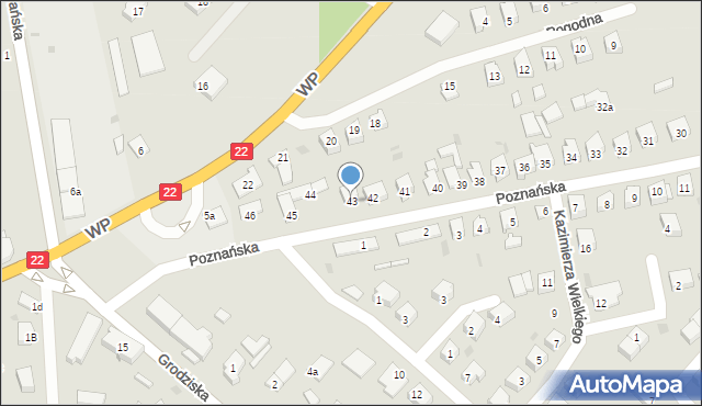 Strzelce Krajeńskie, Poznańska, 43, mapa Strzelce Krajeńskie