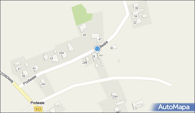 Strzyżowice, Podwale, 28, mapa Strzyżowice